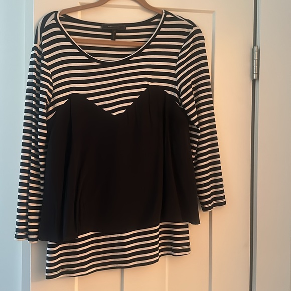 BCBGmaxazria striped peplum top - Picture 5 of 6